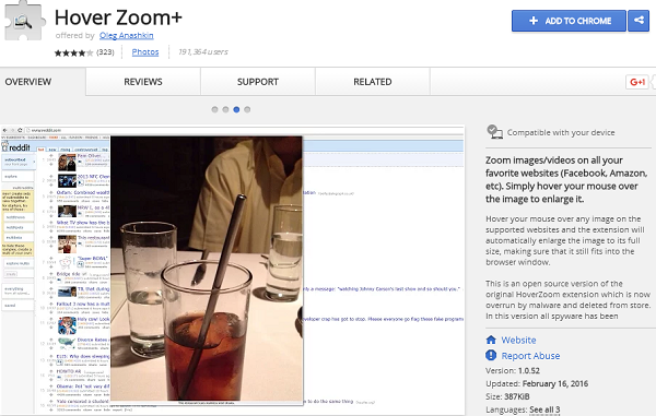 Hover zoom+ best 21 Best Google Chrome Extension 2017