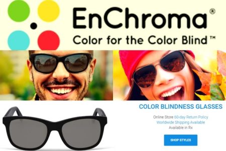 Enchroma glasses for color blinded