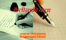 what is calligraphy in hindi