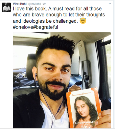 virat kohli with book on twitter instagram