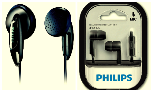 Philips earphones SHE1350 & Philips SHE1405BK/94 india